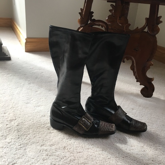 Ladies leather dress boots - Picture 3 of 4